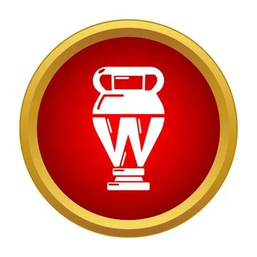 Winner's trophy cup icon symbolizing victory and success Stock Illustration