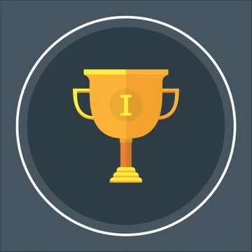 Winner's trophy icon. Vector Illustration Stock Illustration