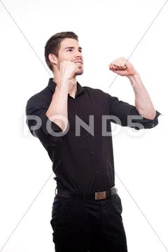 Winning attitude. Stock Photos