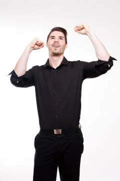 Winning attitude. Stock Photos