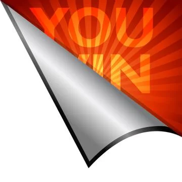 Winning contest ticket Stock Illustration