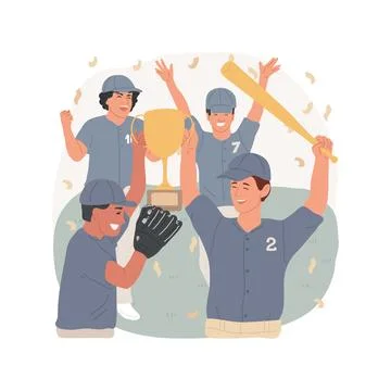 Winning a cup isolated cartoon vector illustration. Ilustración de archivo