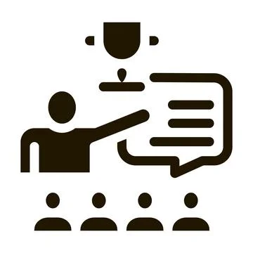 Winning cup value icon Vector Glyph Illustration Stock Illustration