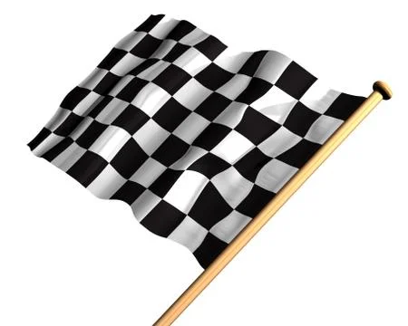 The winning flag Stock Illustration