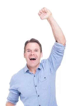 Winning man Stock Photos