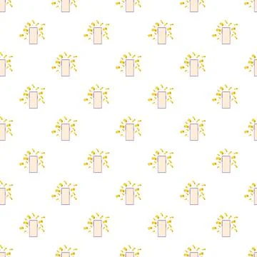 Winning notification with golden confetti falling seamless pattern Stock Illustration