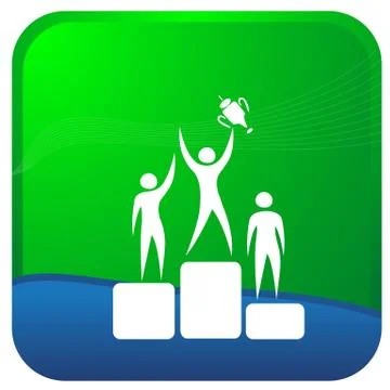 Winning podium Stock Illustration