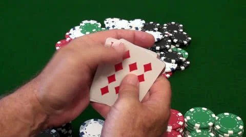 Winning Poker Hand Stock Footage 26188641