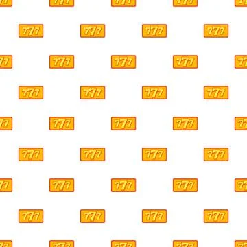 Winning slot machine pattern, cartoon style イラスト素材