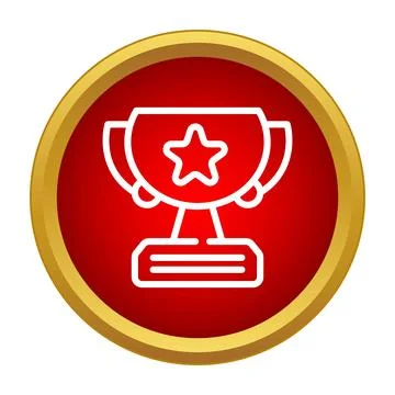 Winning trophy cup competition icon for success Stock Illustration