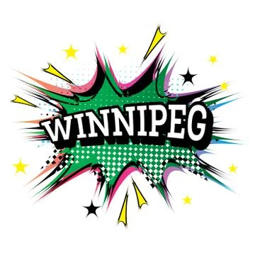 Winnipeg Comic Text in Pop Art Style. Stockillustratie