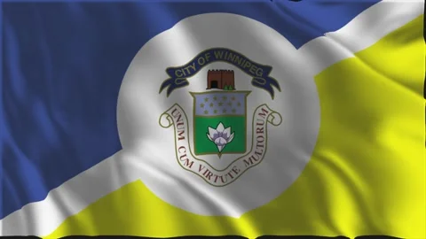 Winnipeg flag waving slowly Stock Footage 341607795