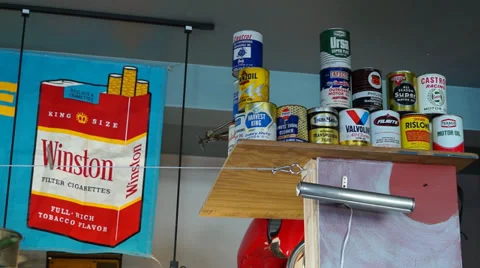 Winston old antique Vídeo Stock 36739737