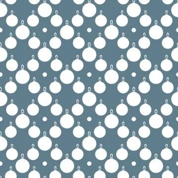 Winter 2019 seamless pattern with Christmas balls. Stock Illustration