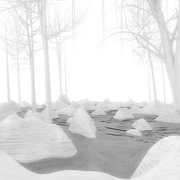Winter 3d. Stock Illustration