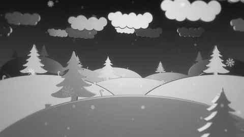 Winter 3D Landscape Vídeos de archivo 292371284