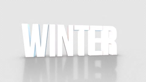 Winter 3D Text spinning on an orange background. 360-degree rotation 動画素材 276683029