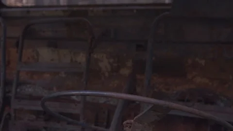 Winter abandoned car Stock Footage 137640906