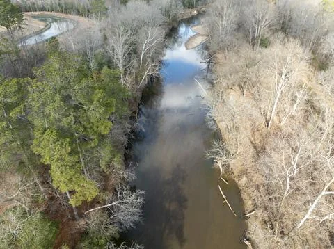 Winter Above the River Stock Photos