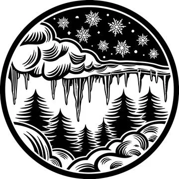 Winter Abstract Background With Icy Texture Stock Illustration