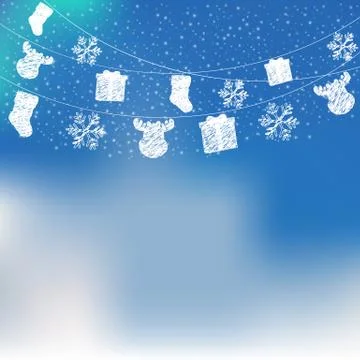Winter abstract background Illustrazione stock