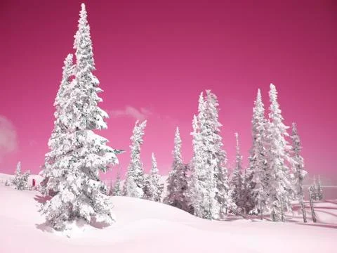 Winter abstract landscape Stock Photos