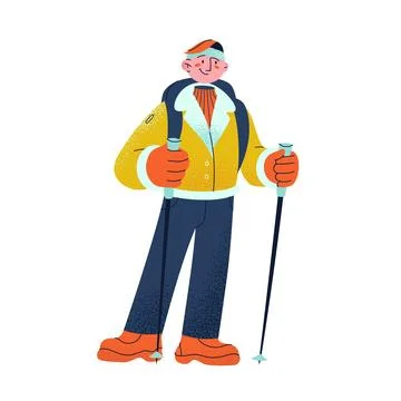 Winter Activities Stock Illustration