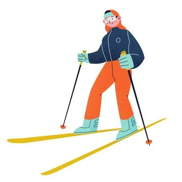Winter Activities Stock Illustration