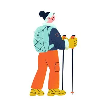 Winter Activities Stock Illustration