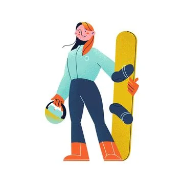 Winter Activities Stock Illustration