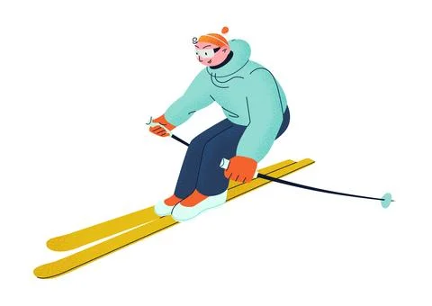 Winter Activities Stock Illustration