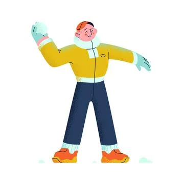 Winter Activities Stock Illustration
