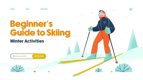 Winter Activities Stock Illustration