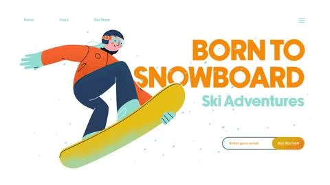 Winter Activities Stock Illustration