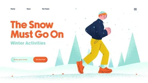 Winter Activities Stock Illustration