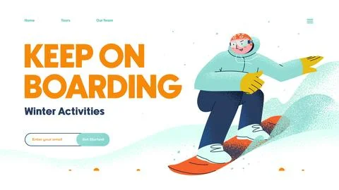 Winter Activities Stock Illustration