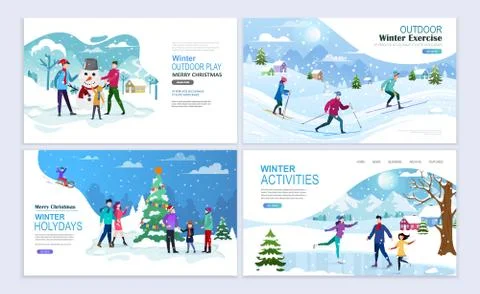 Winter Activity Stock Illustration