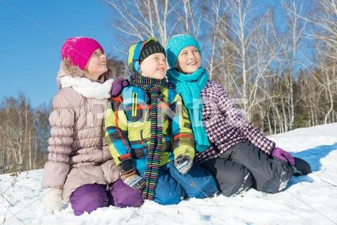 Winter activity Stock Photos