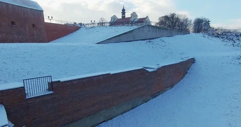Winter aerial drone view of small town Stock Footage 112999763