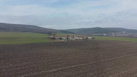 Winter Agricultural Fields Covered With Light Frost Texture Stock Footage 328827018