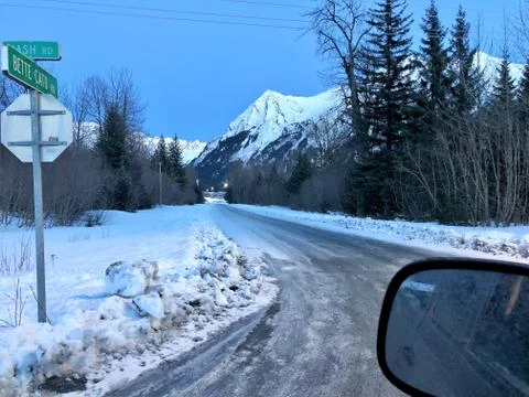 Winter in Alaska Stock Photos