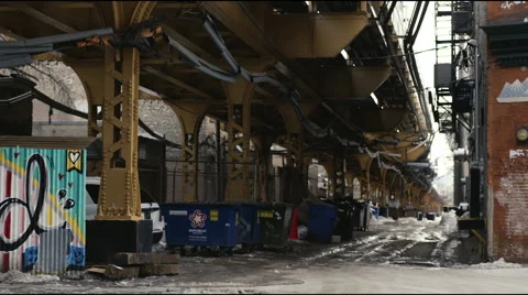 Winter Allyways Stock Footage 56628280