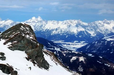 Winter in the Alp mountains Stock Photos