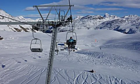 Winter Alpine center Stock Photos