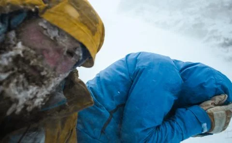Winter alpine selfie Stock Photos