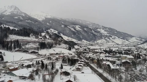 Winter in the Alps - aerial view Video stock 82521332