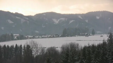 Winter in the Alps Stock Footage 595378