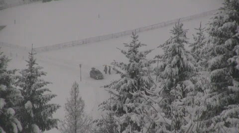 Winter in the Alps Stock Footage 596273