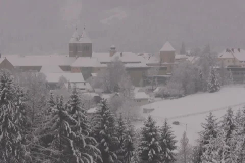 Winter in the Alps Stock Footage 1053709