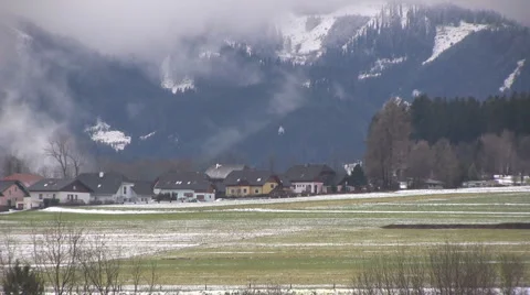 Winter in the Alps Stock Footage 4502390
